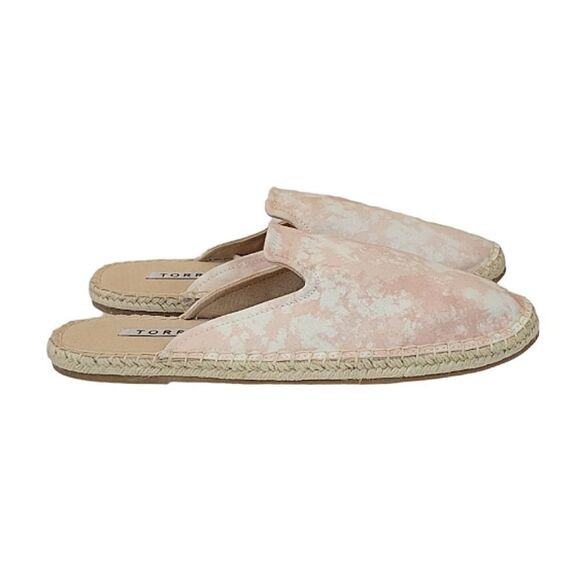 Torrid Blush Pink Tie Dye Canvas Espidrilla Mule Shoe Size 10WW - Picture 3 of 6